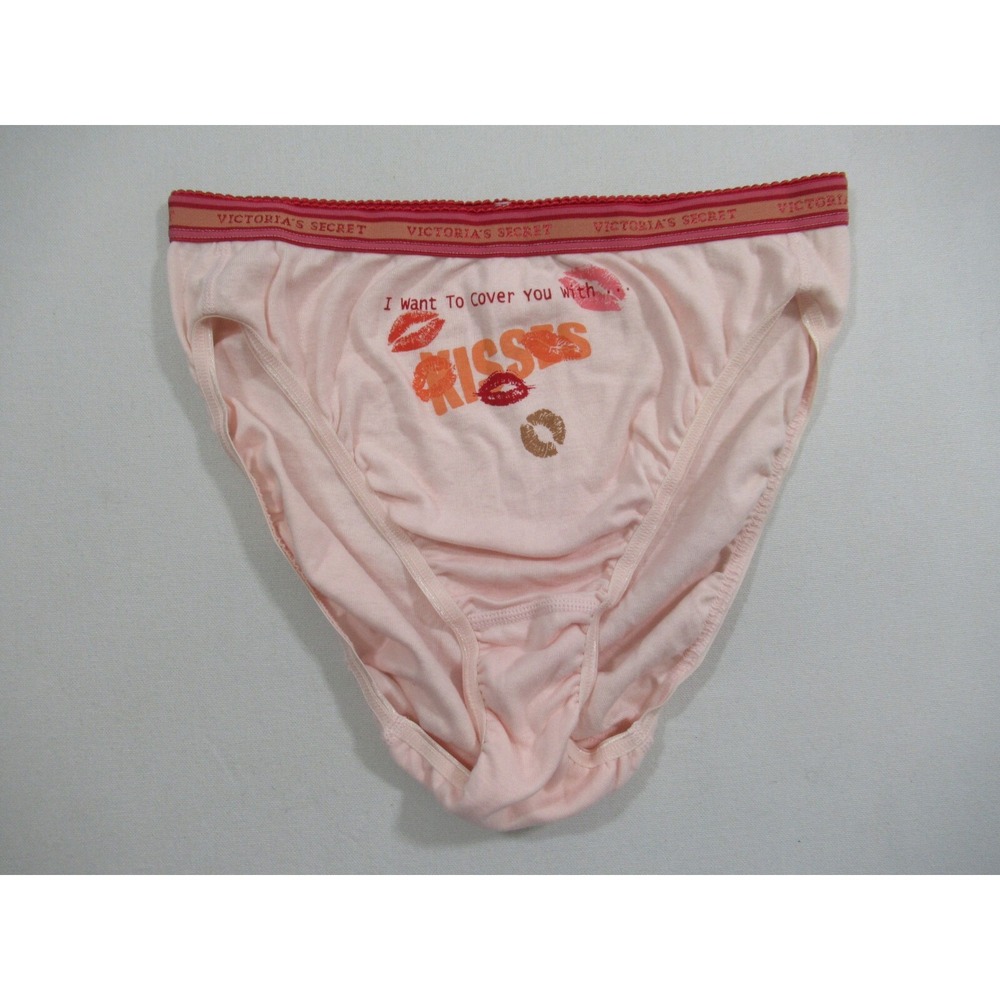 NEW Vintage Y2K Victorias Secret High Cut Cotton Brief Panties Women Medium Pink